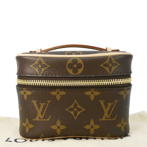 Louis Vuitton Nice Nano Monogram Canvas Toiletry Pouch Brown - Picture 3 of 16